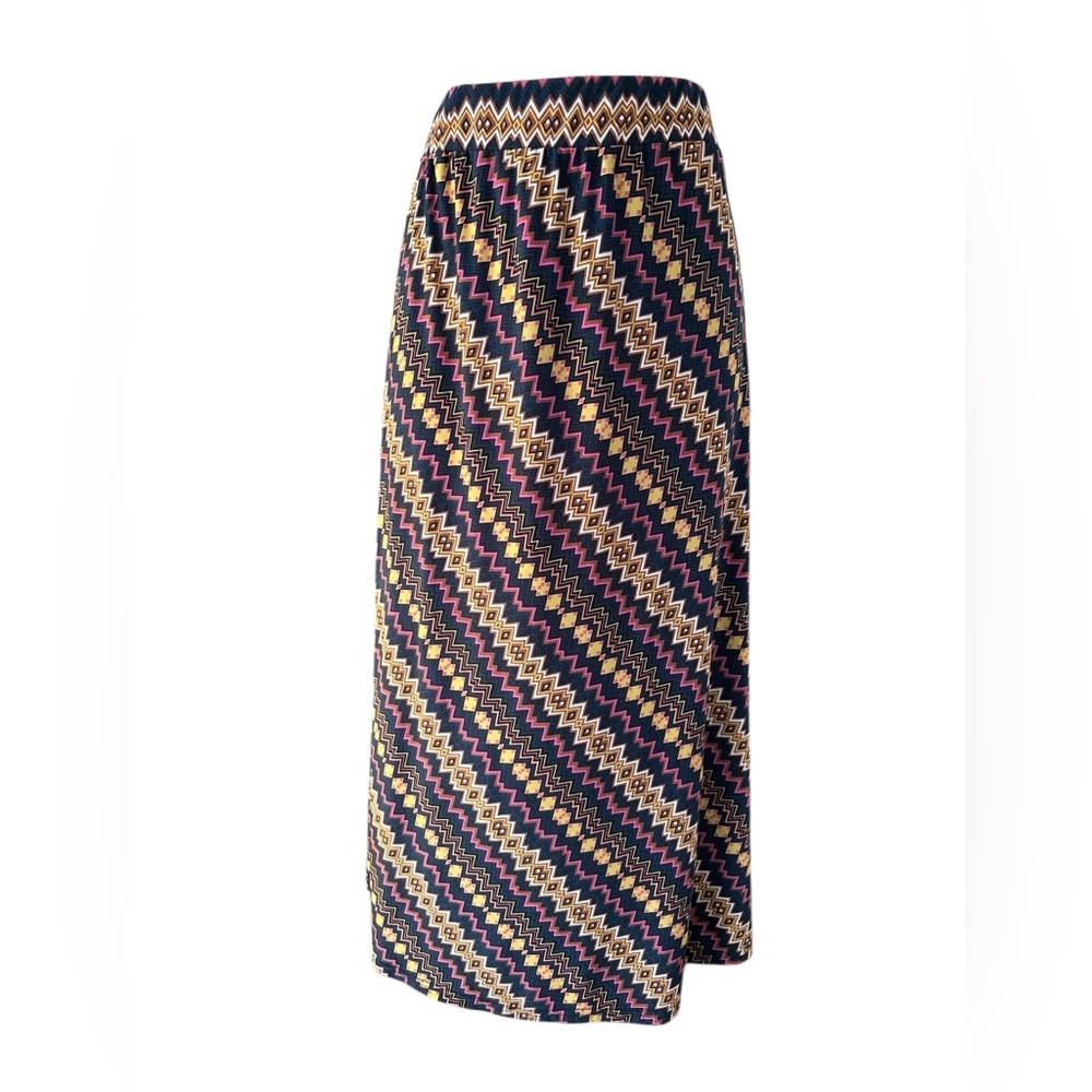 Metro Wear Multicolor Chevron Maxi Skirt
